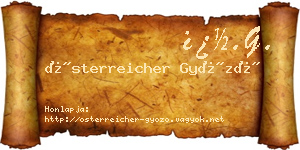 Österreicher Győző névjegykártya