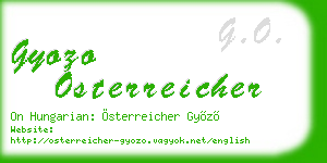 gyozo osterreicher business card