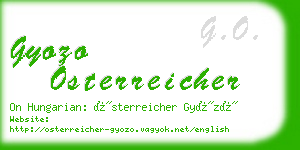 gyozo osterreicher business card